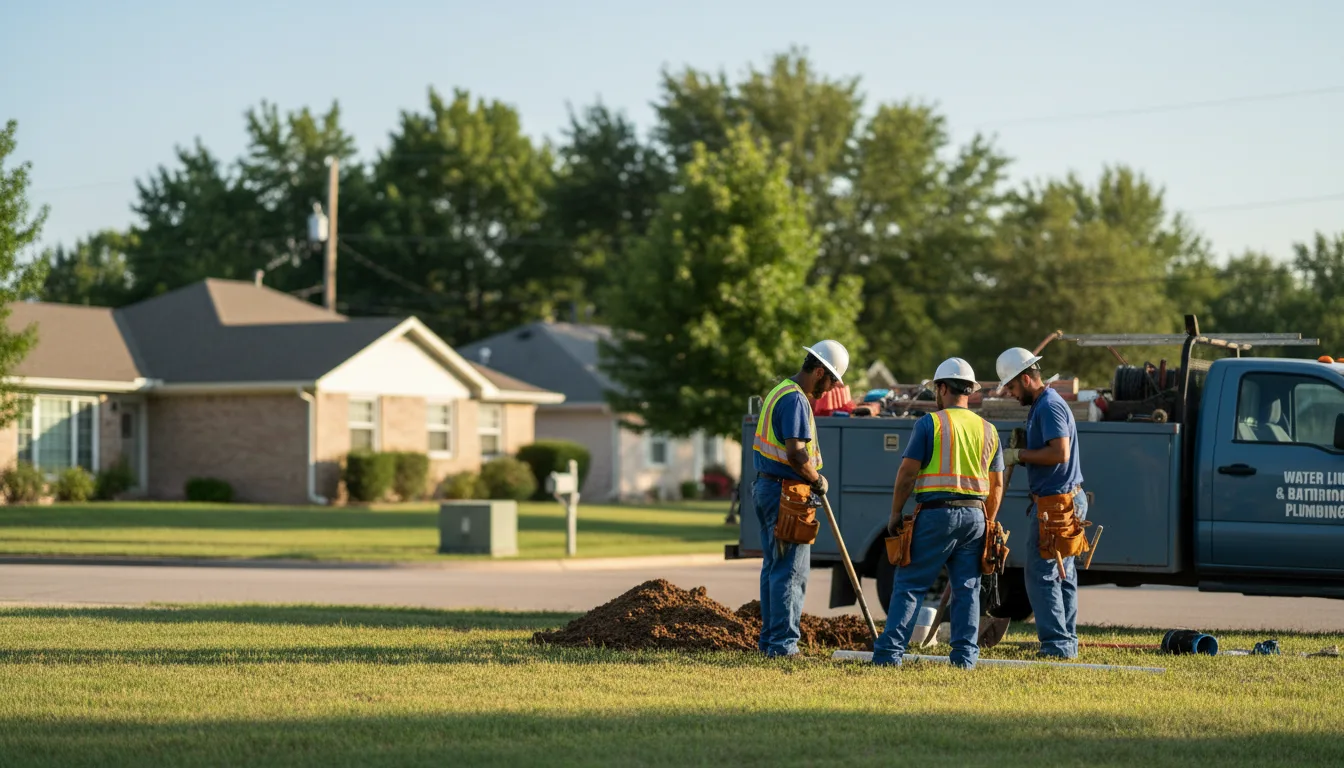 Residential water line and bathroom plumbing service in Yerkes, KY